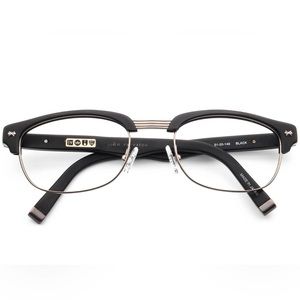 John Varvatos Eyeglasses V132 Black Browline Frame Japan 51-20-140